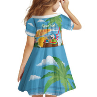 Chilling Parrot Hawaii Summer Christmas Personalized Family Matching Mermaid Dress and Hawaiian Shirt It's 5 O'Clock Somewhere Beachy Vibes