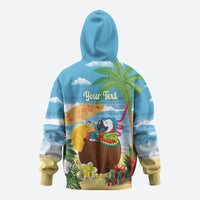 Chilling Parrot Hawaii Summer Christmas Personalized Hoodie It's 5 O'Clock Somewhere Beachy Vibes