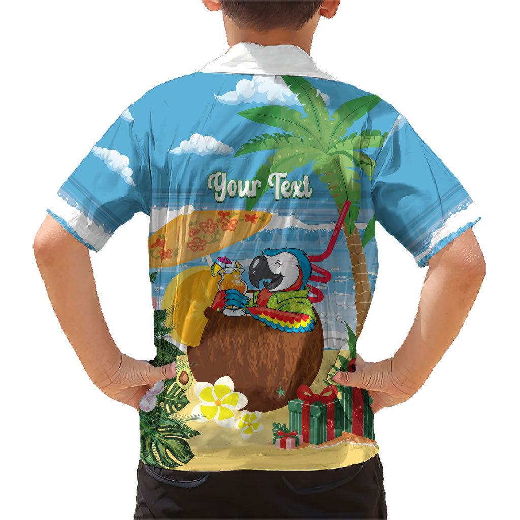 Chilling Parrot Hawaii Summer Christmas Personalized Kid Hawaiian Shirt It's 5 O'Clock Somewhere Beachy Vibes