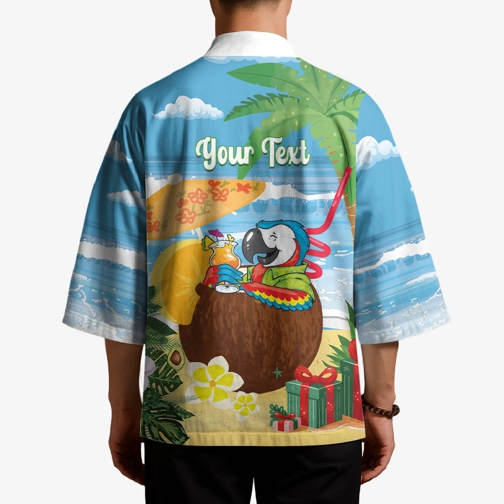Chilling Parrot Hawaii Summer Christmas Personalized Kimono It's 5 O'Clock Somewhere Beachy Vibes