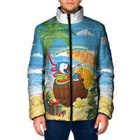 Chilling Parrot Hawaii Summer Christmas Personalized Padded Jacket It's 5 O'Clock Somewhere Beachy Vibes