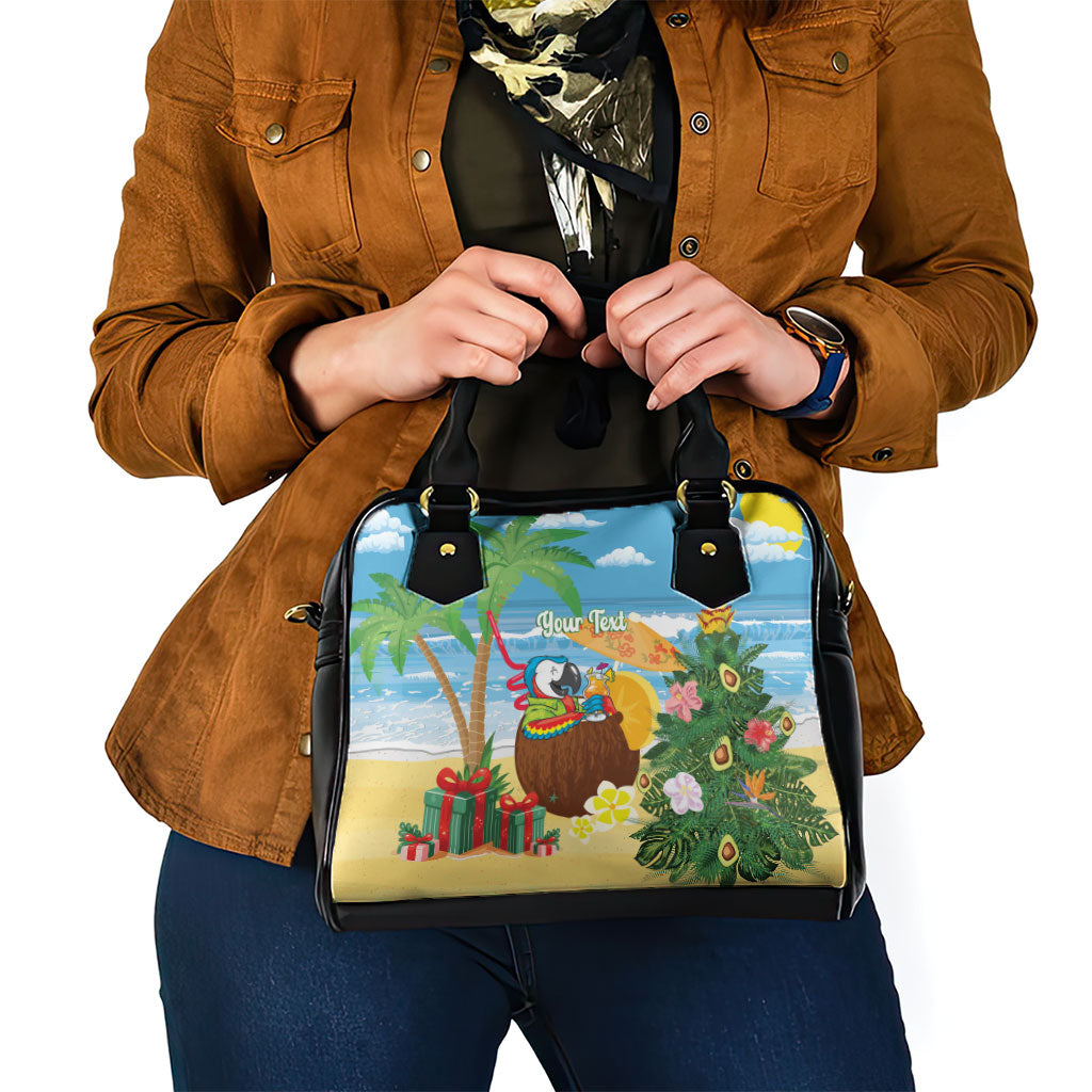 Chilling Parrot Hawaii Summer Christmas Personalized Shoulder Handbag It's 5 O'Clock Somewhere Beachy Vibes