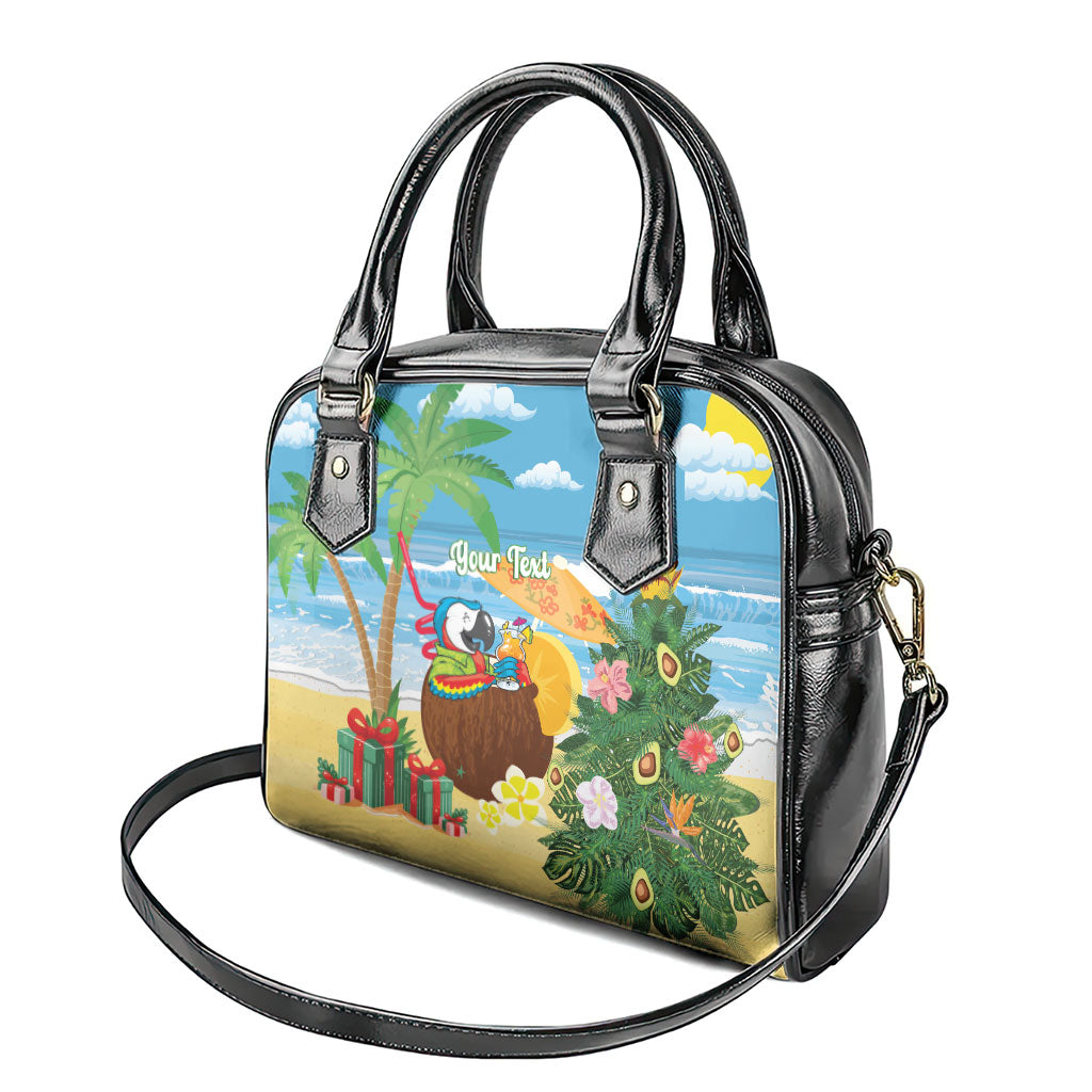 Chilling Parrot Hawaii Summer Christmas Personalized Shoulder Handbag It's 5 O'Clock Somewhere Beachy Vibes
