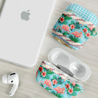 Flamingo Hawaii Summer AirPods Case Hawaiian Lei Pakala Motifs Tropical Style