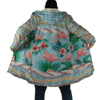 Flamingo Hawaii Summer Cloak Hawaiian Lei Pakala Motifs Tropical Style