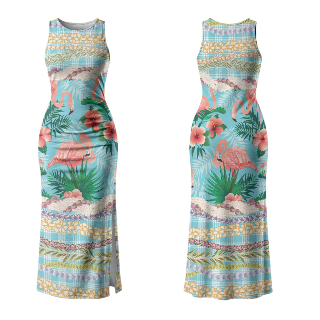 Flamingo Hawaii Summer Couples Matching Tank Maxi Dress and Hawaiian Shirt Hawaiian Lei Pakala Motifs Tropical Style LT14 - Polynesian Pride