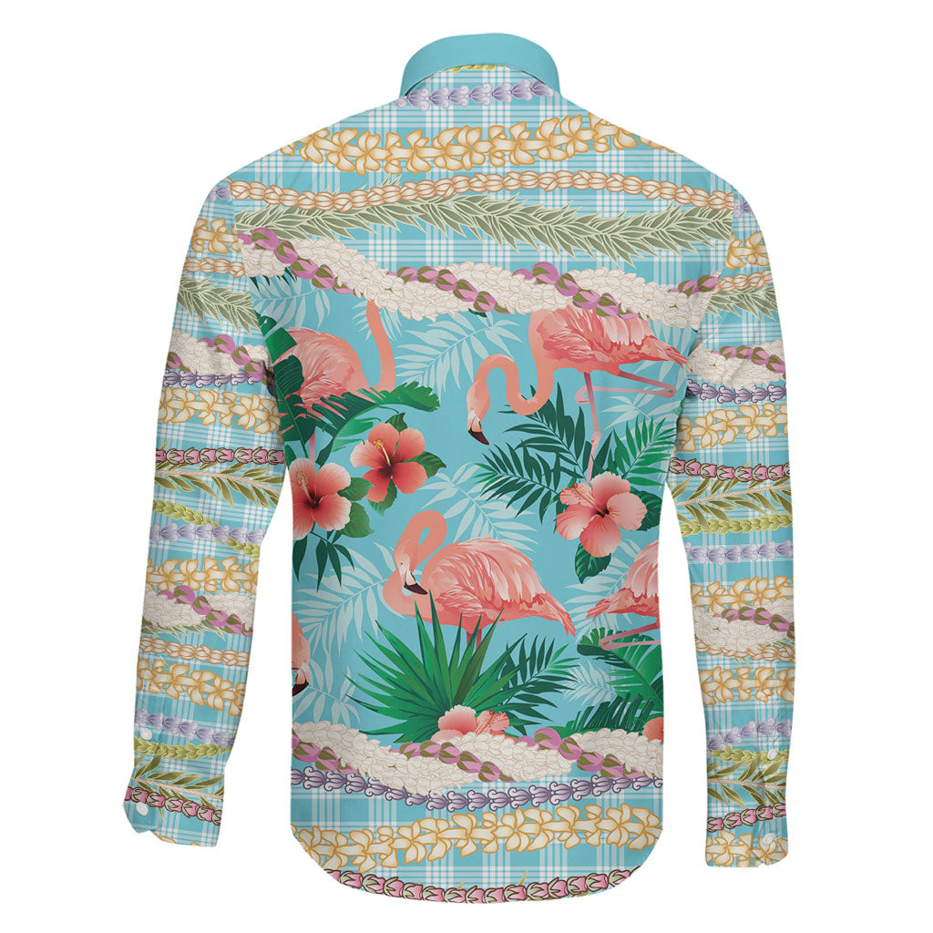 Flamingo Hawaii Summer Family Matching Mermaid Dress and Hawaiian Shirt Hawaiian Lei Pakala Motifs Tropical Style