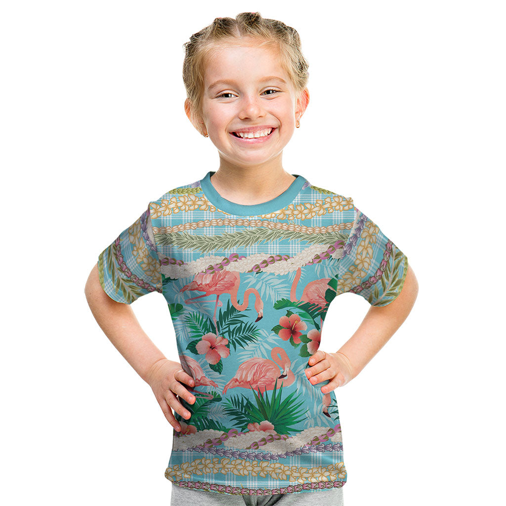 Flamingo Hawaii Summer Kid T Shirt Hawaiian Lei Pakala Motifs Tropical Style