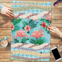 Flamingo Hawaii Summer Puzzle Hawaiian Lei Pakala Motifs Tropical Style