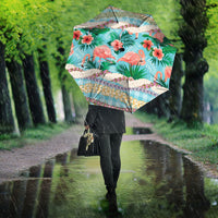Flamingo Hawaii Summer Umbrella Hawaiian Lei Pakala Motifs Tropical Style