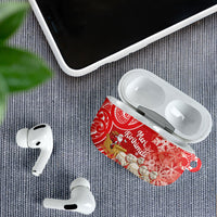 New Zealand Christmas In July AirPods Case Funny Santa Sheep Meri Kirihimete Red