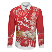 New Zealand Christmas In July Personalised Family Matching Short Sleeve Bodycon Dress and Hawaiian Shirt Funny Santa Sheep Meri Kirihimete Red