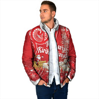 New Zealand Christmas In July Personalised Padded Jacket Funny Santa Sheep Meri Kirihimete Red