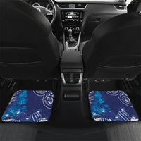 New Zealand Christmas In July Personalised Car Mats Funny Santa Sheep Meri Kirihimete Blue