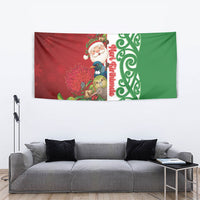 Meri Kirihimete New Zealand Tapestry Cute Santa NZ Animals and Pohutukawa