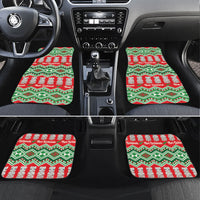 New Zealand Christmas In July Car Mats Meri Kirihimete Hei Tiki Taniko Motifs Seamless