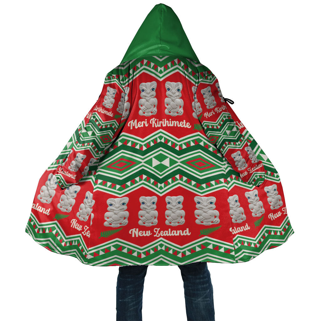 New Zealand Christmas In July Cloak Meri Kirihimete Hei Tiki Taniko Motifs Seamless