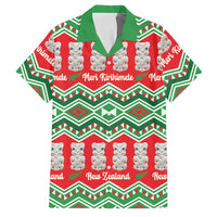 New Zealand Christmas In July Family Matching Long Sleeve Bodycon Dress and Hawaiian Shirt Meri Kirihimete Hei Tiki Taniko Motifs Seamless