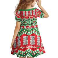 New Zealand Christmas In July Family Matching Puletasi and Hawaiian Shirt Meri Kirihimete Hei Tiki Taniko Motifs Seamless