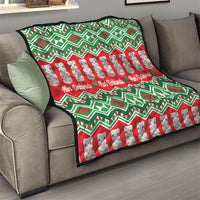 New Zealand Christmas In July Quilt Meri Kirihimete Hei Tiki Taniko Motifs Seamless