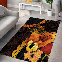 Papua New Guinea Independence Day Area Rug 50th Anniversary Papua Niu Gini Bird Of Paradise LT14