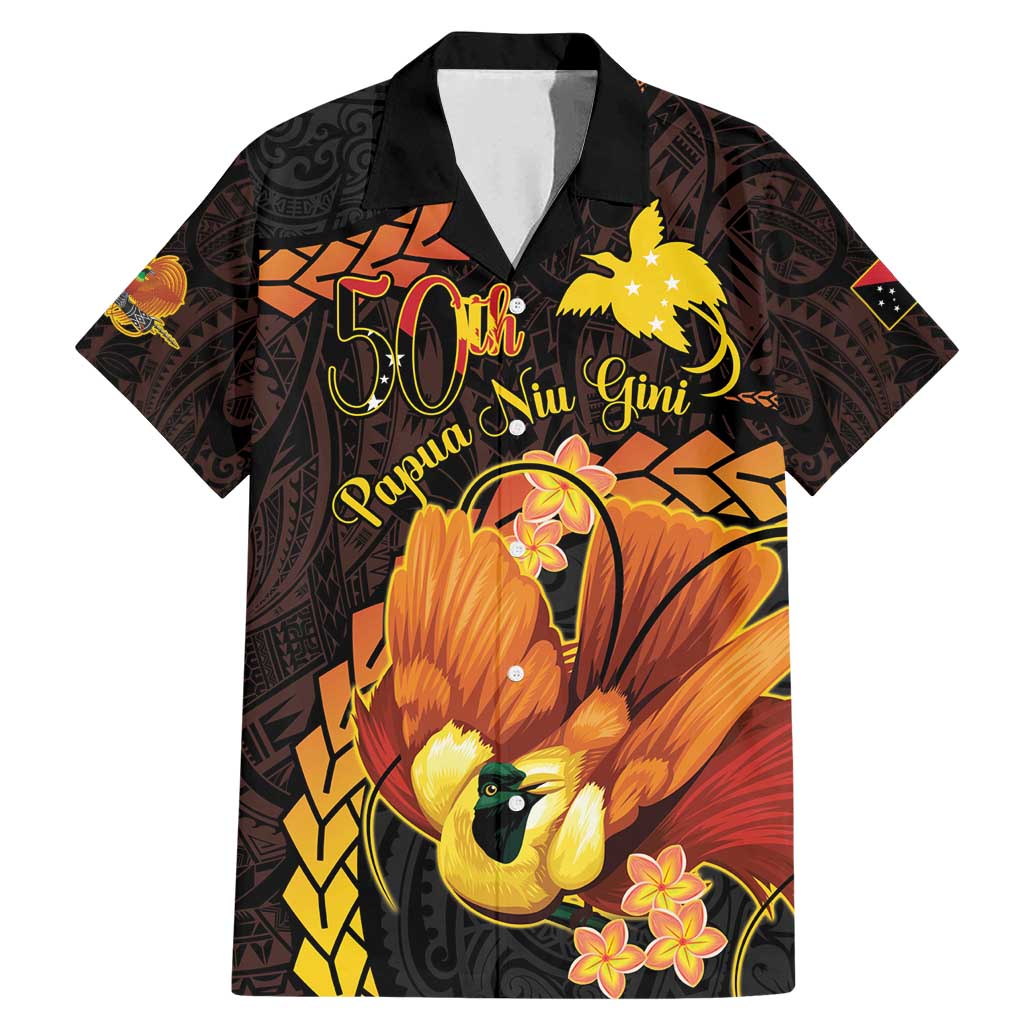 Papua New Guinea Independence Day Family Matching Mermaid Dress and Hawaiian Shirt 50th Anniversary Papua Niu Gini Bird Of Paradise LT14