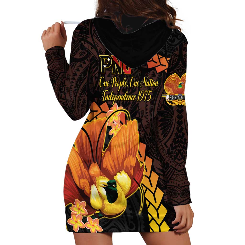 Papua New Guinea Independence Day Hoodie Dress 50th Anniversary Papua Niu Gini Bird Of Paradise LT14