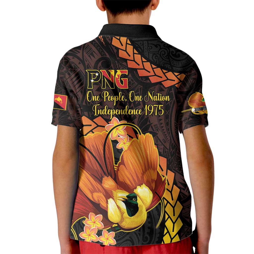 Papua New Guinea Independence Day Kid Polo Shirt 50th Anniversary Papua Niu Gini Bird Of Paradise LT14