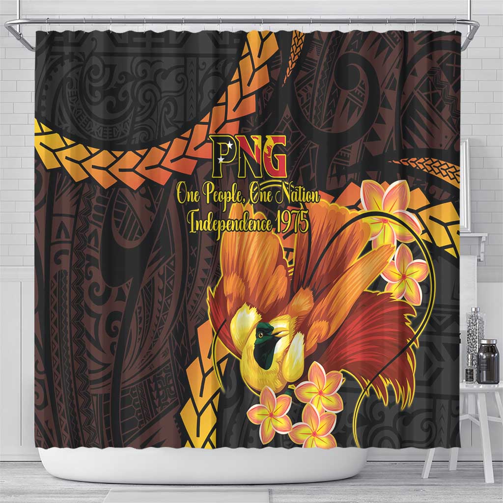 Papua New Guinea Independence Day Shower Curtain 50th Anniversary Papua Niu Gini Bird Of Paradise LT14
