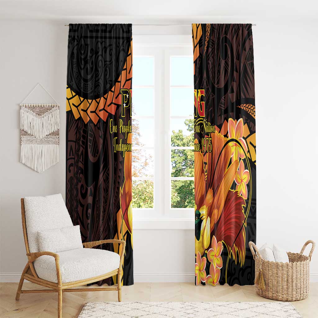 Papua New Guinea Independence Day Window Curtain 50th Anniversary Papua Niu Gini Bird Of Paradise LT14