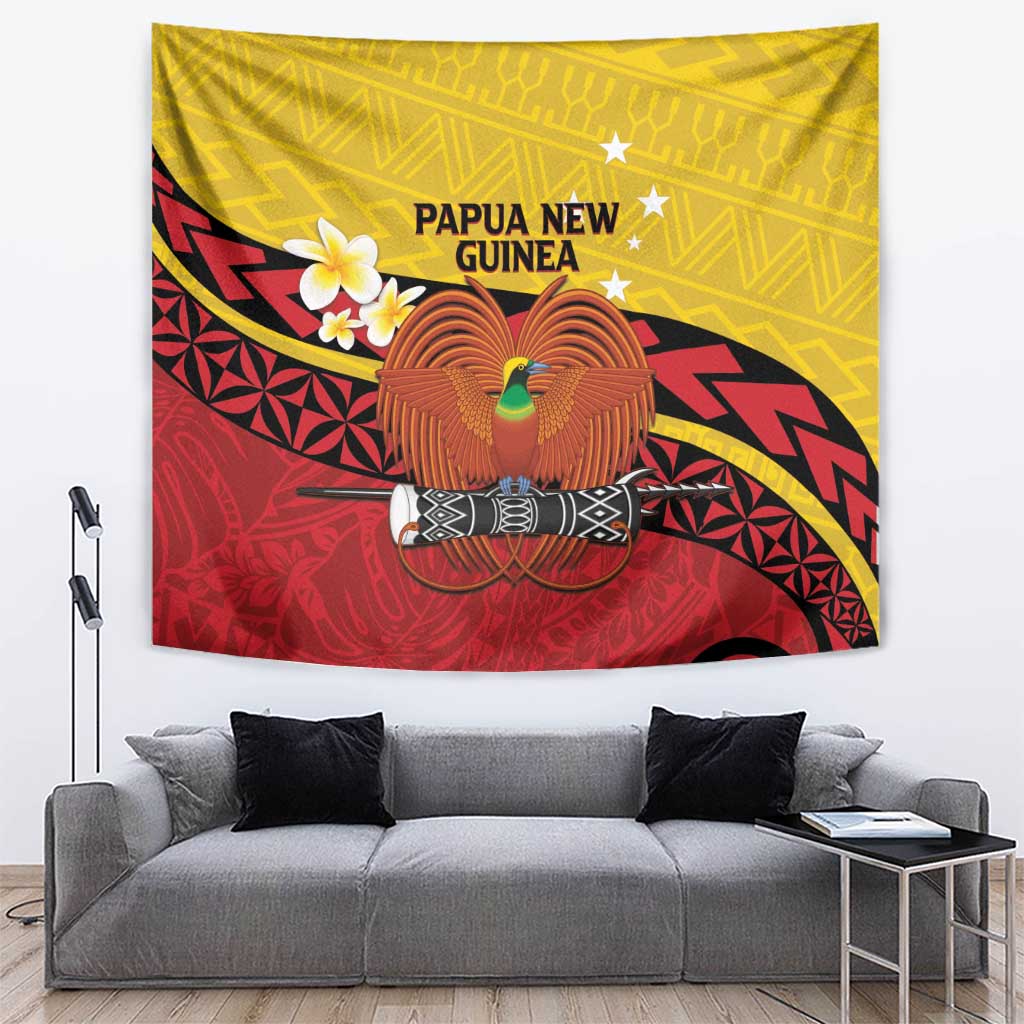 Papua New Guinea Independence Day Tapestry Since 1975 Unity In Diversity LT14 Red - Polynesian Pride