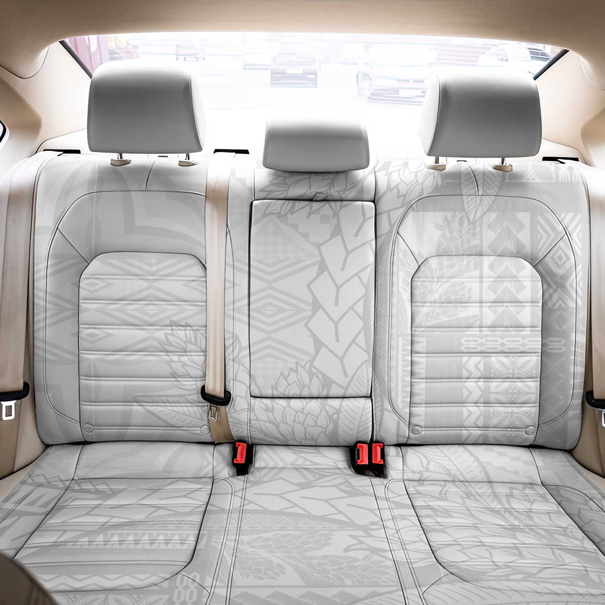 Samoa White Sunday Back Car Seat Cover Lotu Tamaiti Siapo With Teuila