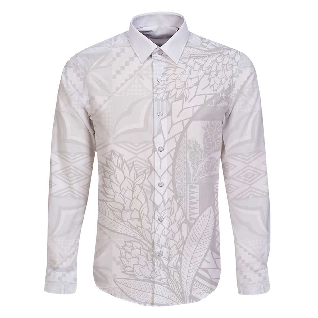 Samoa White Sunday Family Matching Mermaid Dress and Hawaiian Shirt Lotu Tamaiti Siapo With Teuila