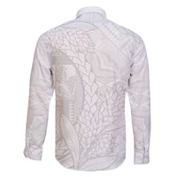 Samoa White Sunday Family Matching Off The Shoulder Long Sleeve Dress and Hawaiian Shirt Lotu Tamaiti Siapo With Teuila