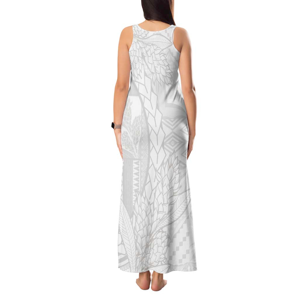 Samoa White Sunday Tank Maxi Dress Lotu Tamaiti Siapo With Teuila