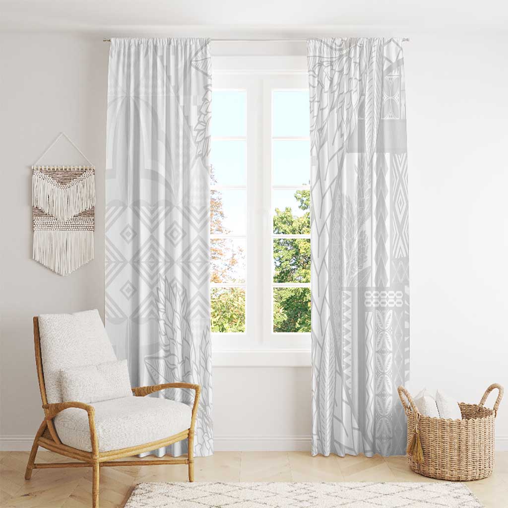 Samoa White Sunday Window Curtain Lotu Tamaiti Siapo With Teuila