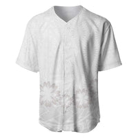 Tonga White Sunday Baseball Jersey Manuia le Aso Sa o Tamaiti Heilala With Ngatu Pattern LT14 White - Polynesian Pride