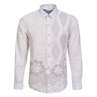 Tonga White Sunday Family Matching Summer Maxi Dress and Hawaiian Shirt Manuia le Aso Sa o Tamaiti Heilala With Ngatu Pattern