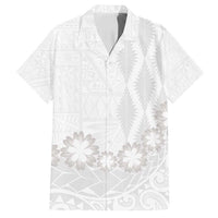 Tonga White Sunday Family Matching Tank Maxi Dress and Hawaiian Shirt Manuia le Aso Sa o Tamaiti Heilala With Ngatu Pattern