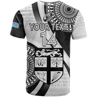 Custom Fiji Rugby T Shirt World Cup 2023 Go Champions Fijian Tapa Black Version LT14 - Polynesian Pride