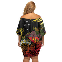 Papua New Guinea 50th Independence Anniversary Family Matching Off Shoulder Short Dress and Hawaiian Shirt Independen Stet bilong Papua Niu Gini LT14