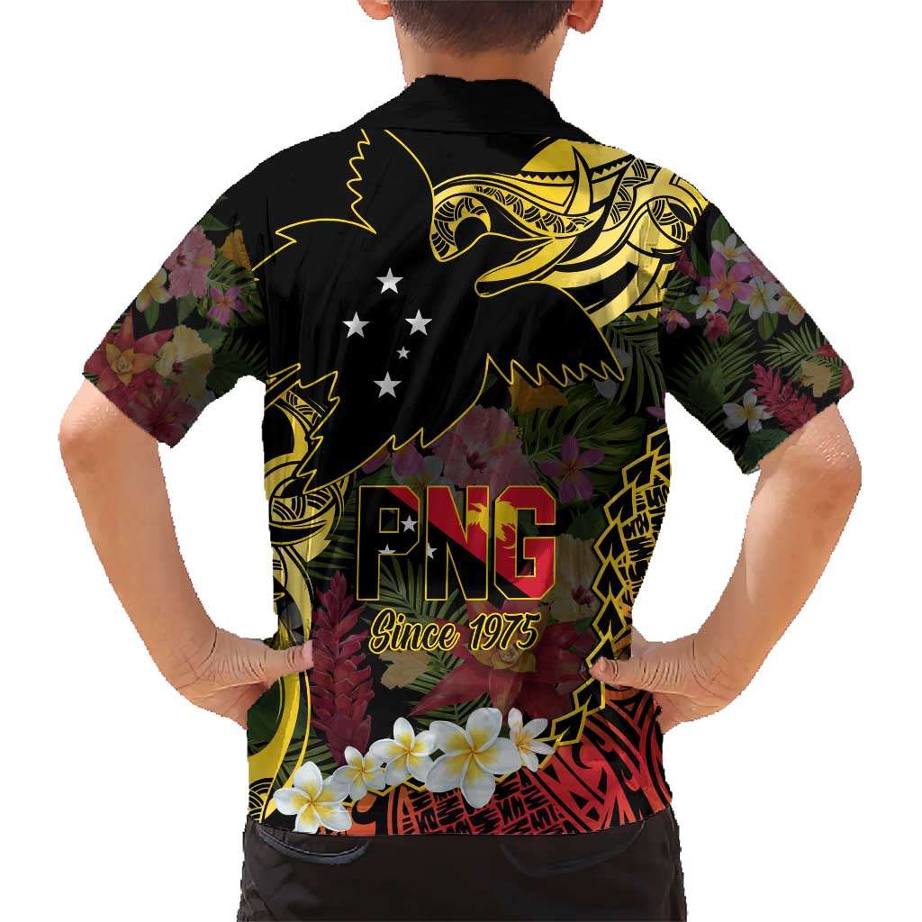 Papua New Guinea 50th Independence Anniversary Family Matching Short Sleeve Bodycon Dress and Hawaiian Shirt Independen Stet bilong Papua Niu Gini LT14