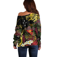 Papua New Guinea 50th Independence Anniversary Off Shoulder Sweater Independen Stet bilong Papua Niu Gini LT14