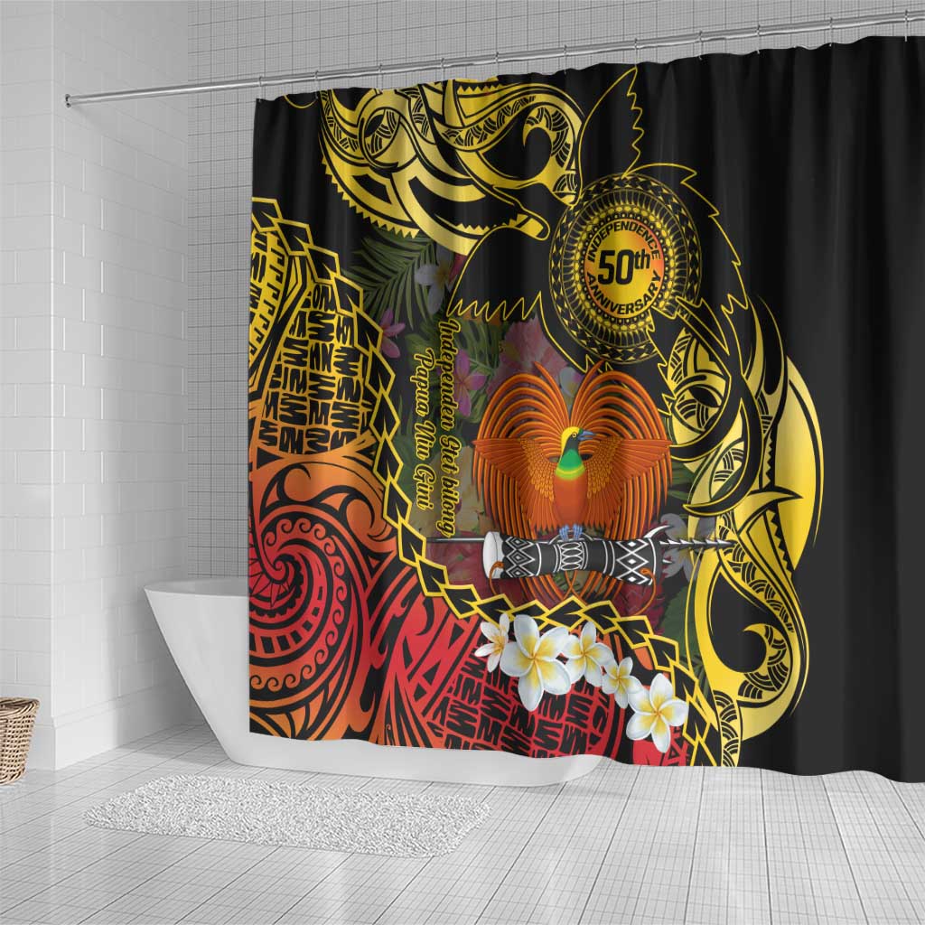 Papua New Guinea 50th Independence Anniversary Shower Curtain Independen Stet bilong Papua Niu Gini LT14
