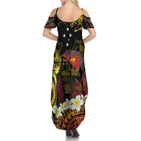 Papua New Guinea 50th Independence Anniversary Summer Maxi Dress Independen Stet bilong Papua Niu Gini LT14