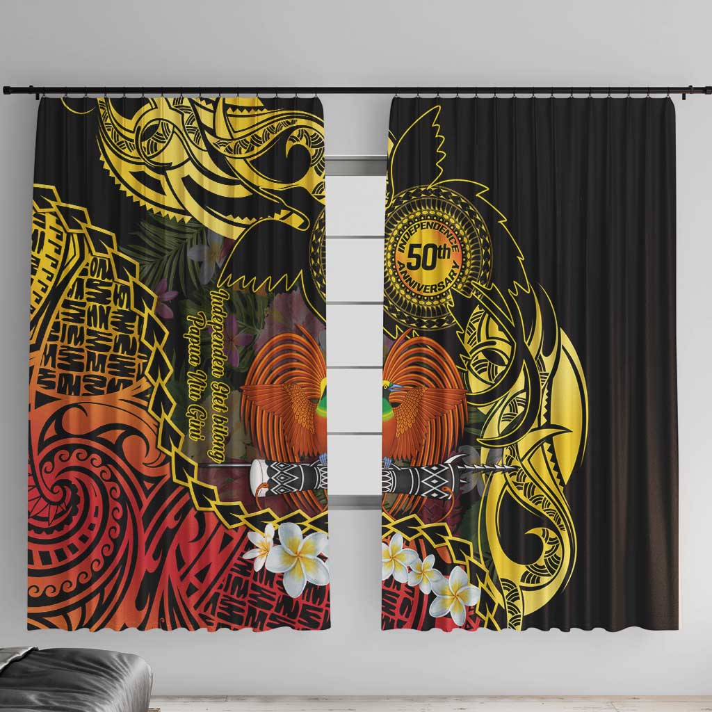 Papua New Guinea 50th Independence Anniversary Window Curtain Independen Stet bilong Papua Niu Gini LT14