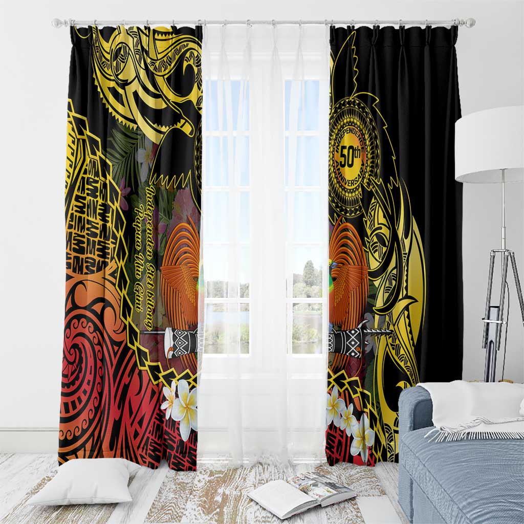 Papua New Guinea 50th Independence Anniversary Window Curtain Independen Stet bilong Papua Niu Gini LT14