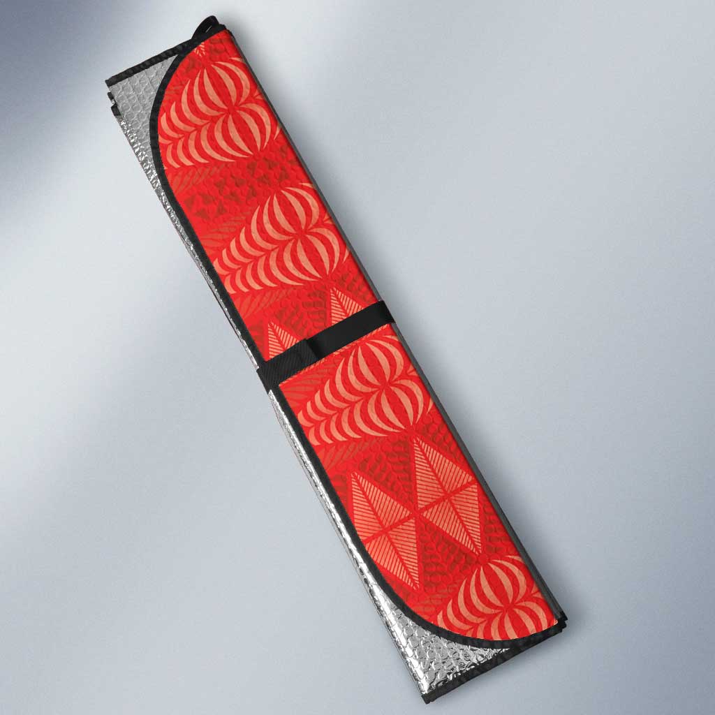 Personalised Kolisi Tonga Auto Sun Shade Mate Maa Tonga Ngatu Pattern LT14 - Polynesian Pride