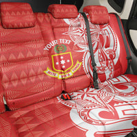 Personalised Kolisi Tonga Back Car Seat Cover Mate Maa Tonga Ngatu Pattern - Polynesian Pride