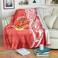 Personalised Kolisi Tonga Blanket Mate Maa Tonga Ngatu Pattern - Polynesian Pride